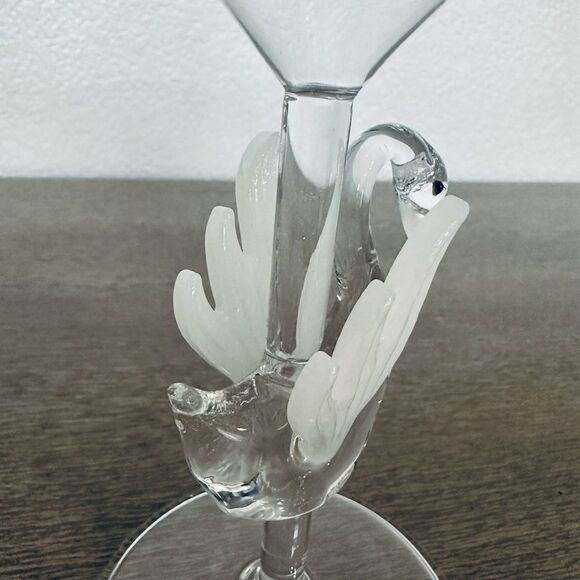 Crystal Glass Swan Wine Glass - Picture 4 of 5